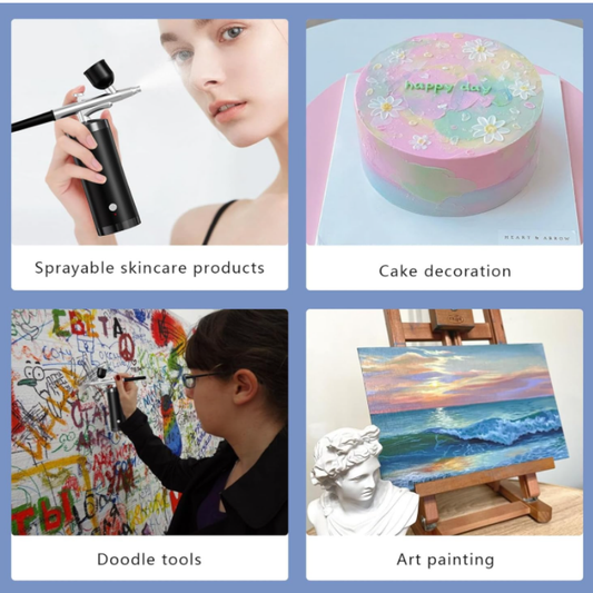 Aerógrafo Inalámbrico Profesional – Portátil, Recargable y Preciso